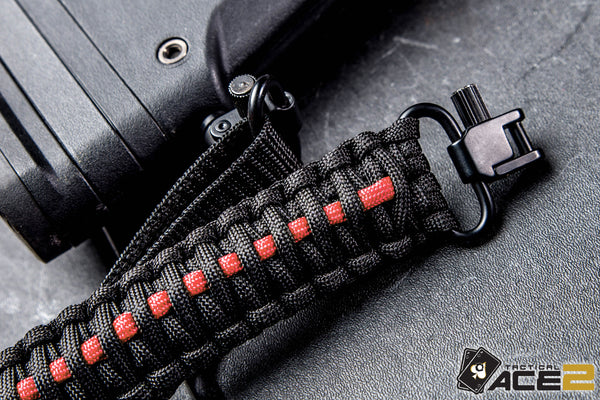 Gun Sling - Thin Red Line Paracord-Ace Two Tactical