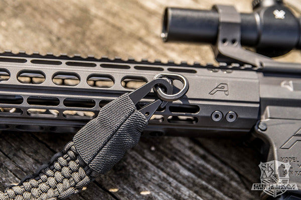 AR Paracord Gun Sling | 1-Point to 2-Point with HK Style Clips | Black-Ace Two Tactical